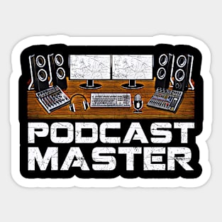 Podcast Show Equipment USB Mixer App Sticker